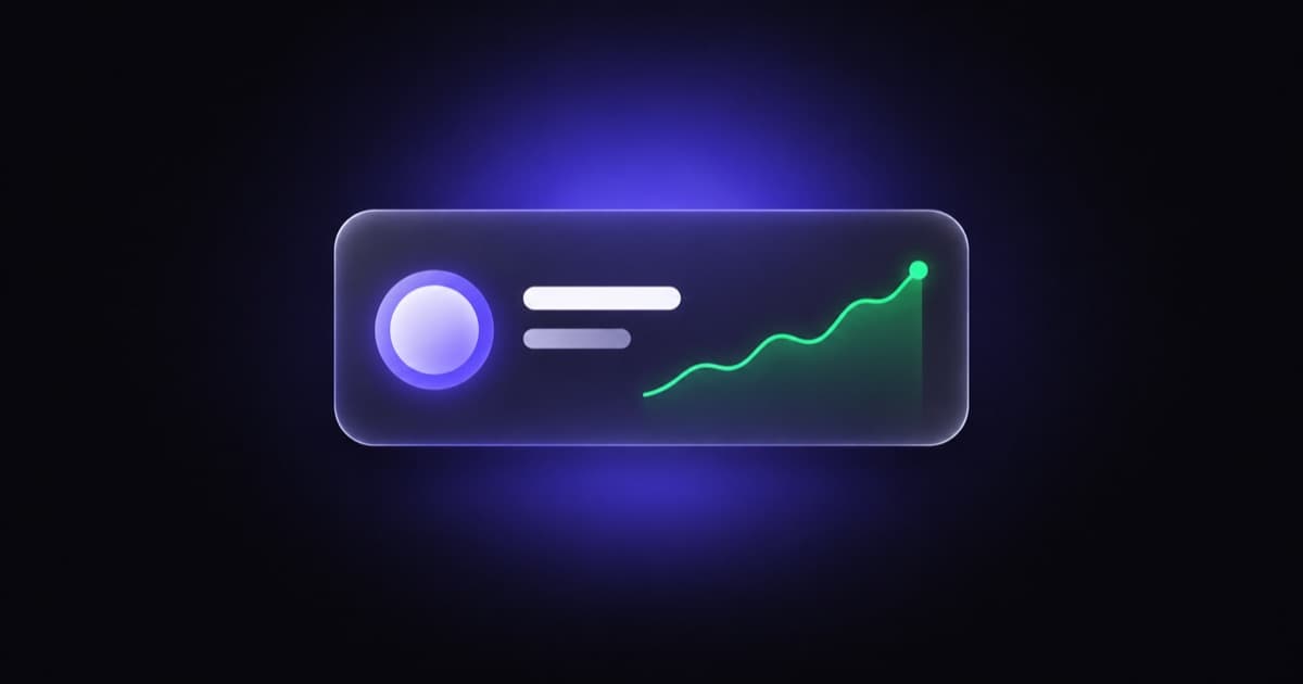 An iPhone widget tile showing a Bitcoin price with a green sparkline chart